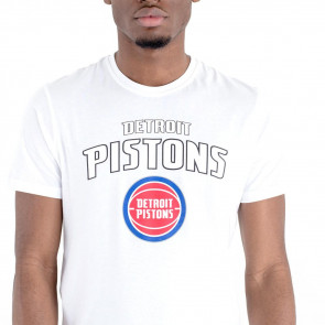 New Era NBA Detroit Pistons Team Logo T-Shirt ''White''