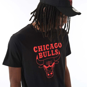 New Era NBA Chicago Bulls Team Logo T-Shirt ''Black''