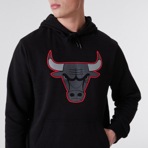 New Era NBA Chicago Bulls Outline Logo Hoodie ''Black''