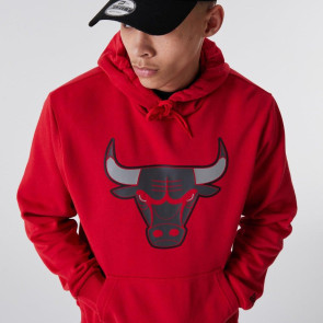 New Era NBA Chicago Bulls Outline Logo Hoodie ''Red''