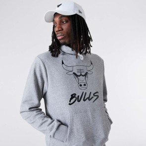 New Era NBA Chicago Bulls Metallic Logo Hoodie ''Grey''