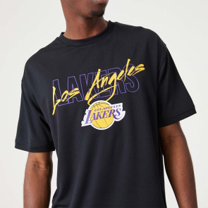New Era NBA Los Angeles Lakers Script Logo Oversized T-Shirt ''Black''