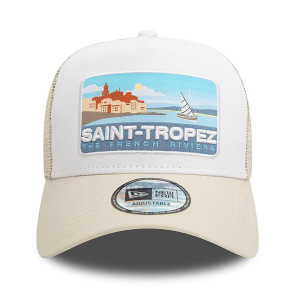 New Era Summer Saint Tropez Stone Trucker Cap 