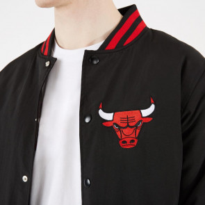 New Era NBA Chicago Bulls Patch Logo Bomber Jacket ''Black''