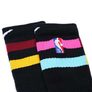 Nike NBA75 Elite City Edition Mixtape Miami Heat Socks ''Black''