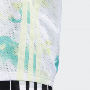 adidas Allover Print Basketball Tank Top ''White/Almost Lime''