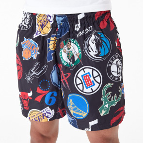 New Era NBA All Over Print Shorts ''Black''