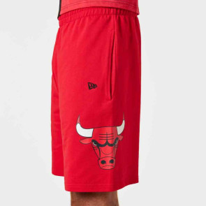 New Era Washed Team Logo Chicago Bulls Shorts ''Red''