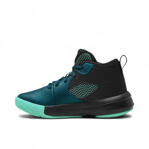 UA Lockdown 5 Basketball Shoes ''Blackout Teal/Green'' (PS)