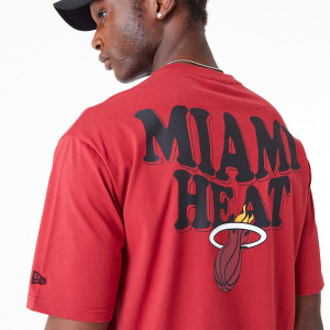 New Era NBA Miami Heat Script T-Shirt ''Red''