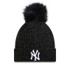New Era MLB NY Yankees Bobble Cuff Womens Beanie ''Black''