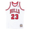 M&N Authentic Chicago Bulls 1995-96 Michael Jordan Home Jersey ''White''