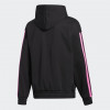 adidas Donovan Mitchell Fleece Hoodie ''Black/Pink Stripes''