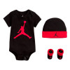 Air Jordan Jumpman 3-Piece Infant Baby Set ''Black/Gym Red'' 0-6M